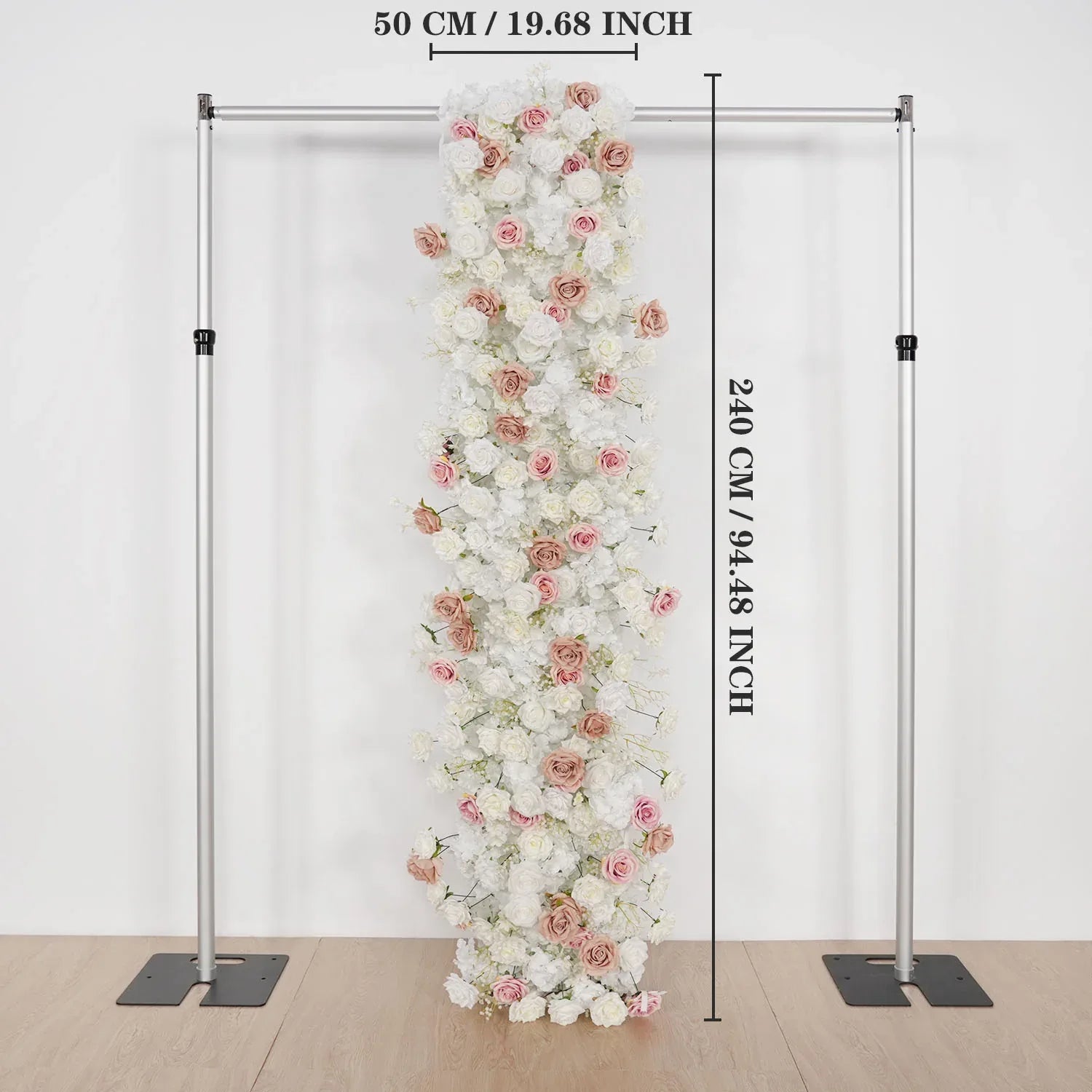 Uflower Pink Khaki Rose Wedding Background Flower Arrangement Arch Decoration SET80114 - Uflower