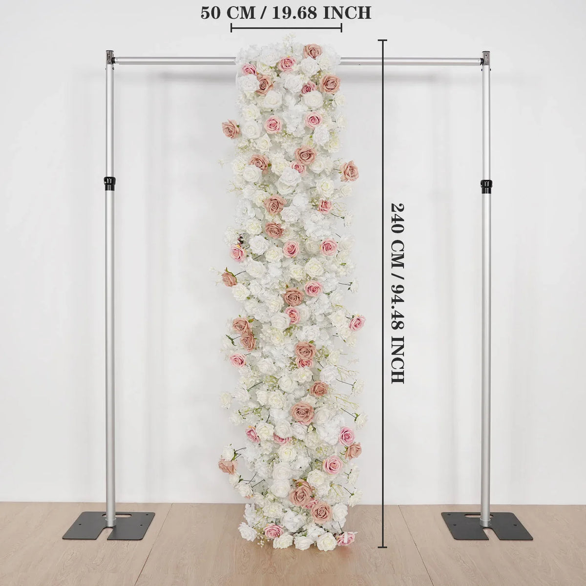 Uflower Pink Khaki Rose Wedding Background Flower Arrangement Arch Decoration SET80114 - Uflower