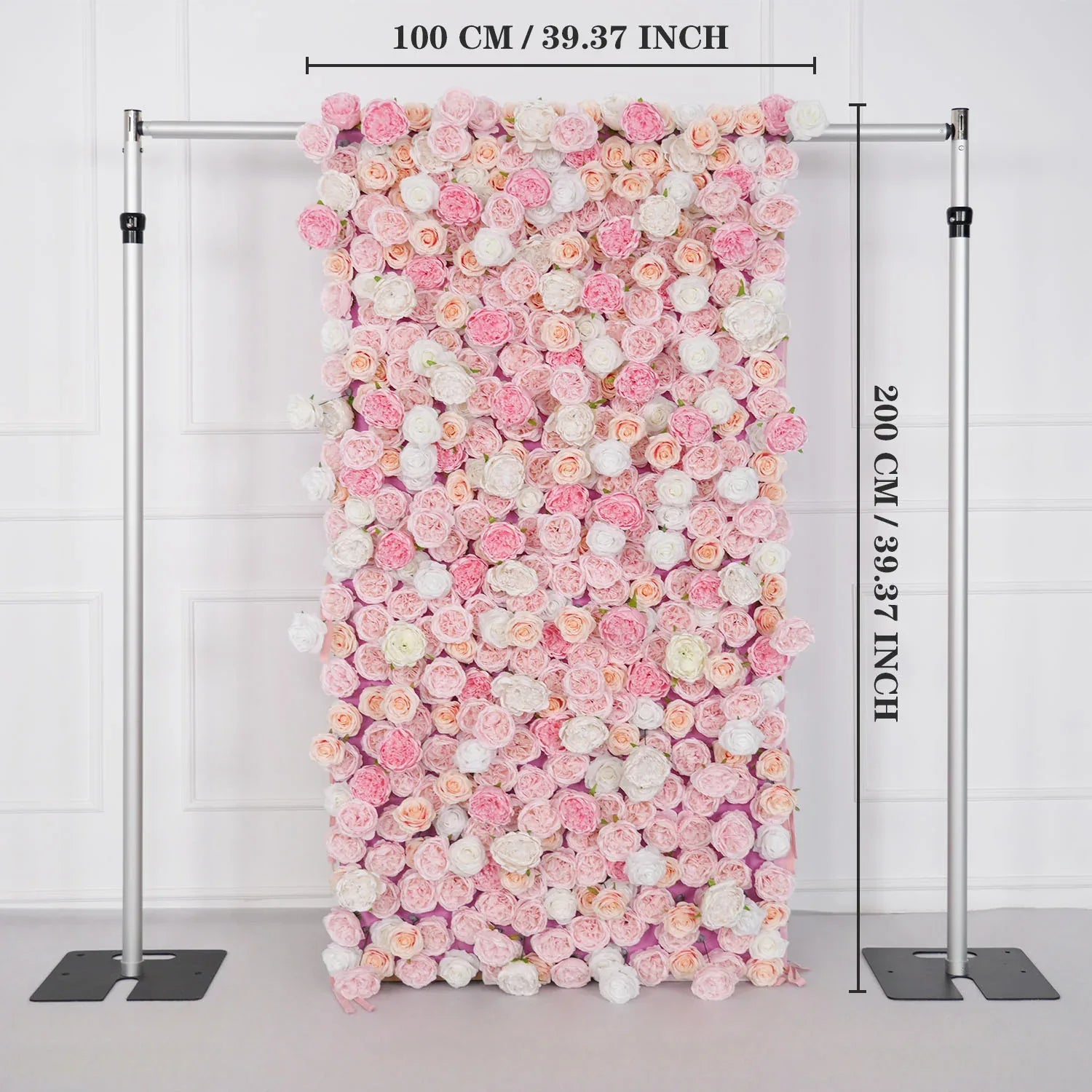 Uflower Artificial Pink Rose Wall Wedding Backdrop Decor SET80070 - Uflower