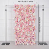 Uflower Artificial Pink Rose Wall Wedding Backdrop Decor SET80070 - Uflower