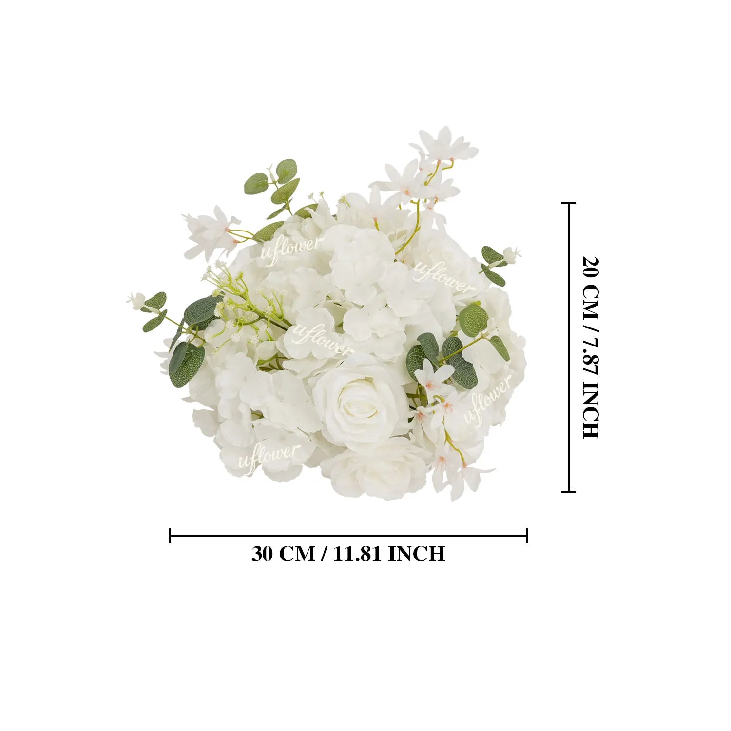 Uflower Rose Table Centerpieces Floral Ball Wedding Decor Flower Arrangement MB80098
