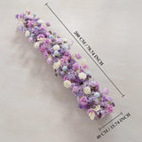 Uflower Purple Table Runner Sofa Floral Wedding Backdrop Decor MC80093-05