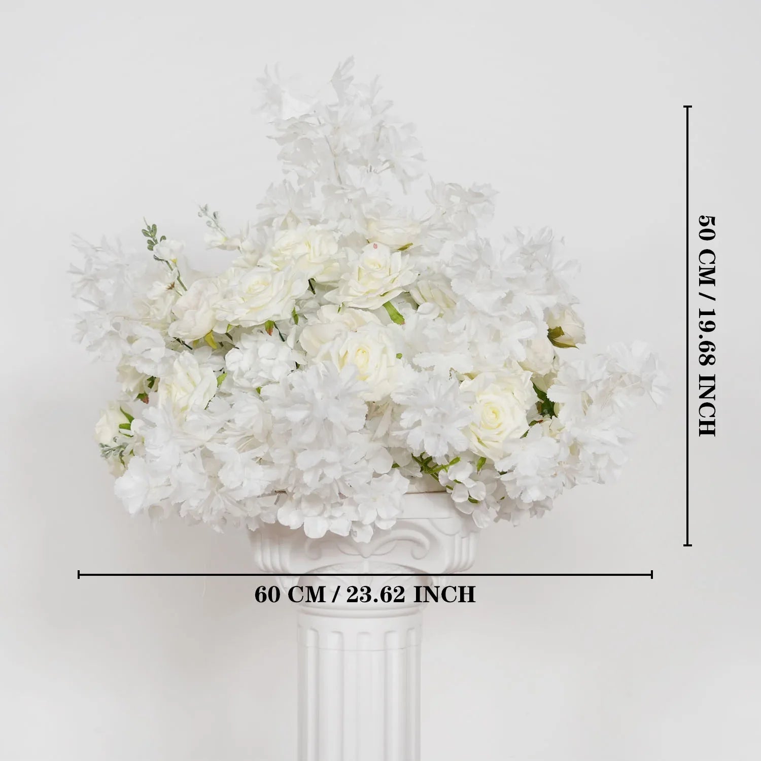 Uflower White Rose Wedding Background Arch KT Board Decoration Flower Arrangement SET80107 - Uflower