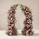 Uflower Rose Rouge Rose Fleur Corne Arche De Mariage Fête Fond Décor SET80229