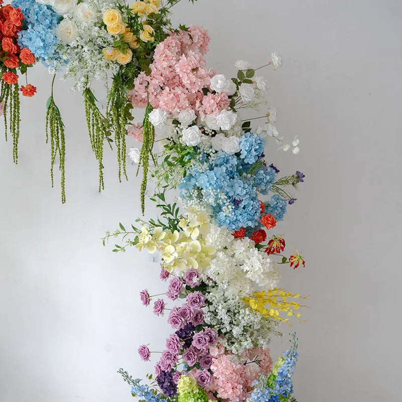 Uflower Mixcolor Rose Door Arch Floral Arrangement Set DD03016