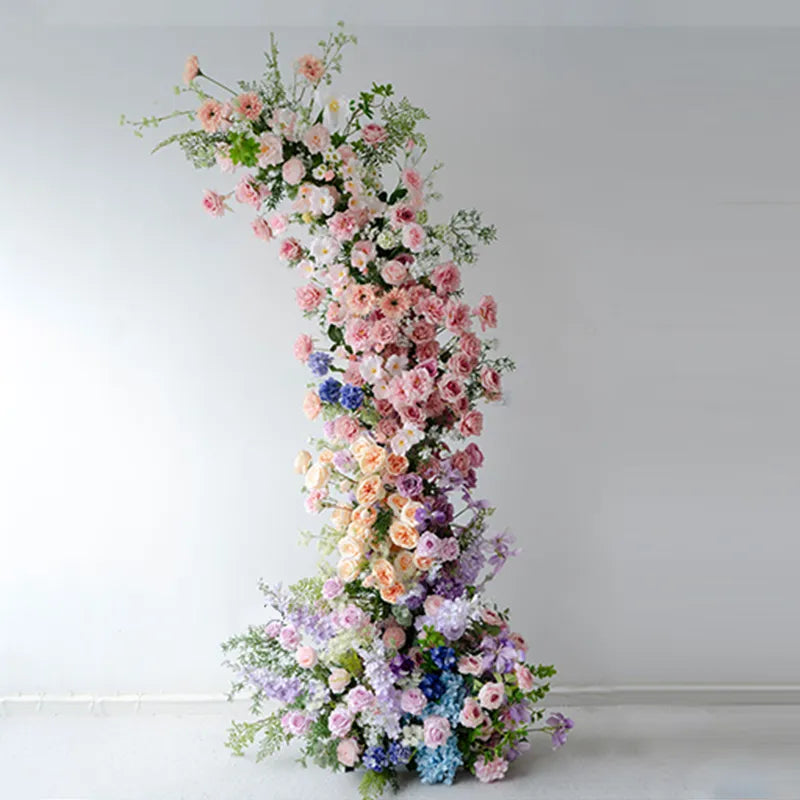 Uflower Mixcolor Horn Arch Floral Arrangement Wedding Backdrop Props SET80100
