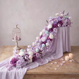 Uflower Taro Purple Wedding Decorations | One-Stop Wedding Styling with Arch, Bridal Bouquet, Chair Flowers & Floral Rows