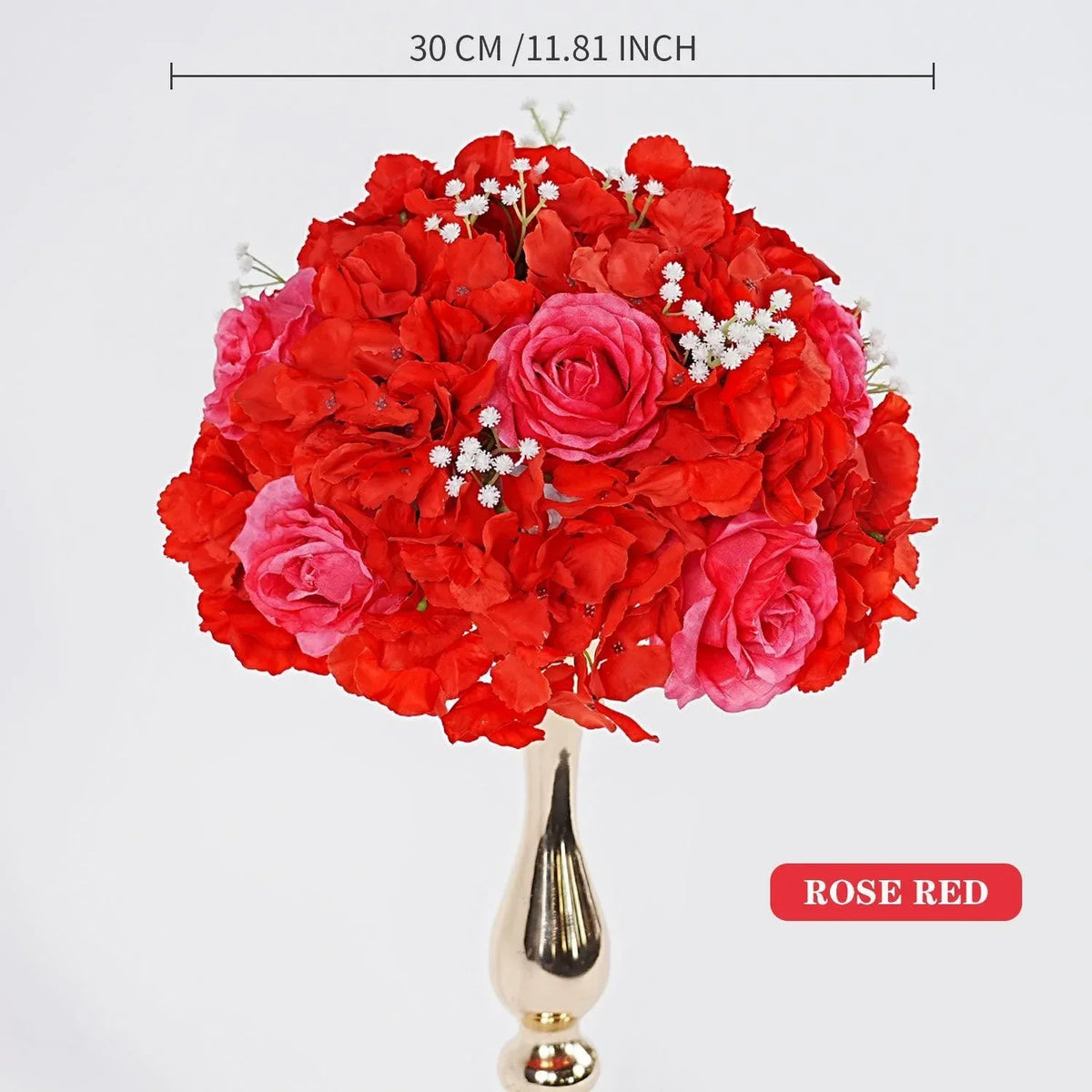 Uflower 30CM-35CM Artificial Flower Table Centerpiece Party Wedding Backdrop Decor MB80002-01 - Uflower