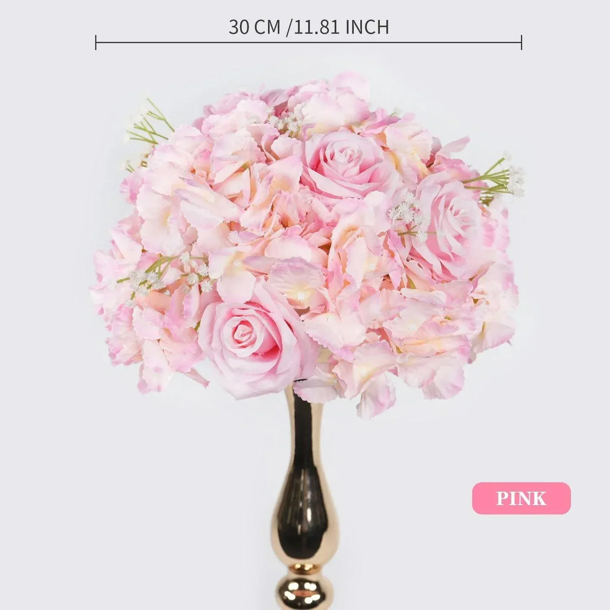 Uflower 30CM-35CM Artificial Flower Table Centerpiece Party Wedding Backdrop Decor MB80002-01 - Uflower