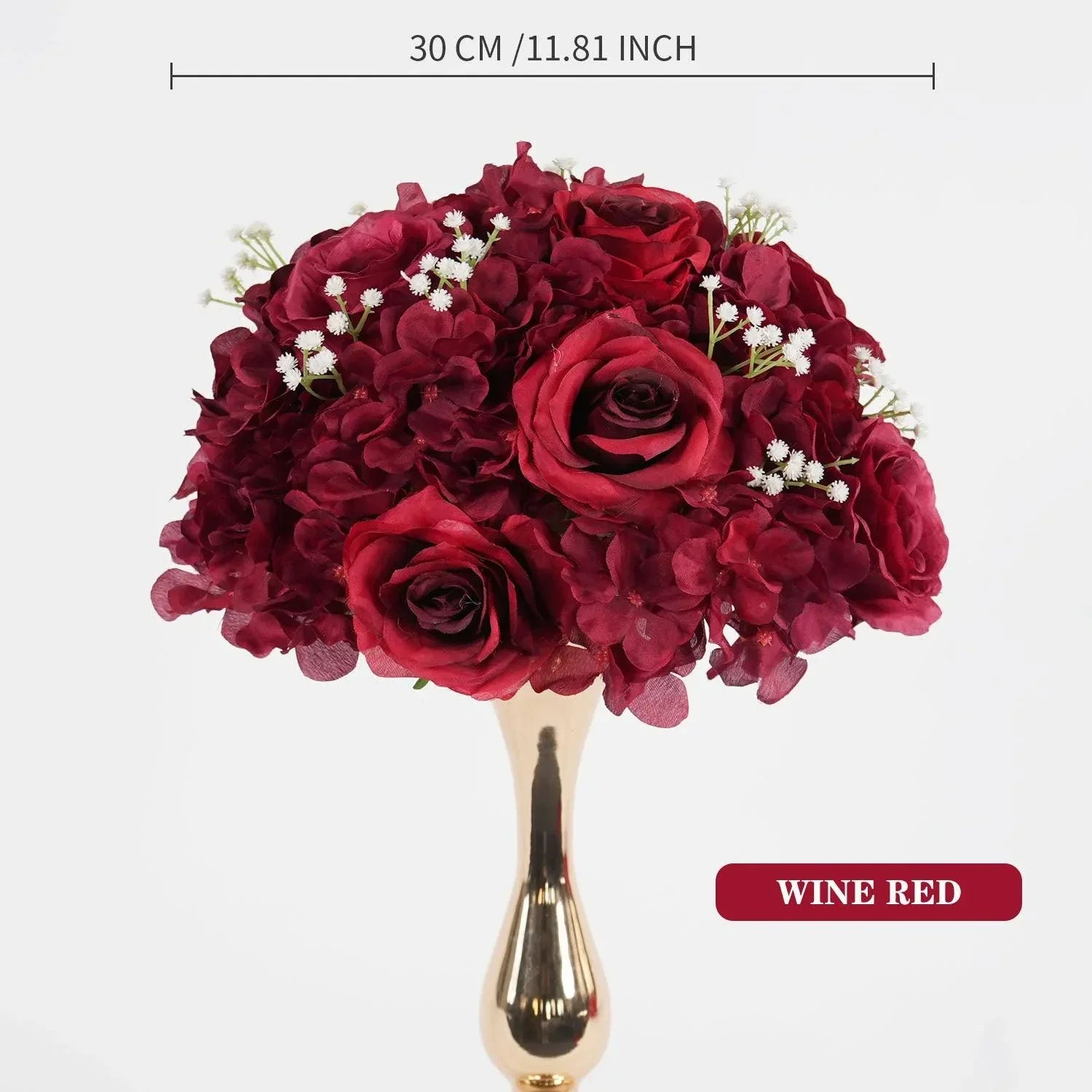 Uflower 30CM-35CM Artificial Flower Table Centerpiece Party Wedding Backdrop Decor MB80002-01 - Uflower