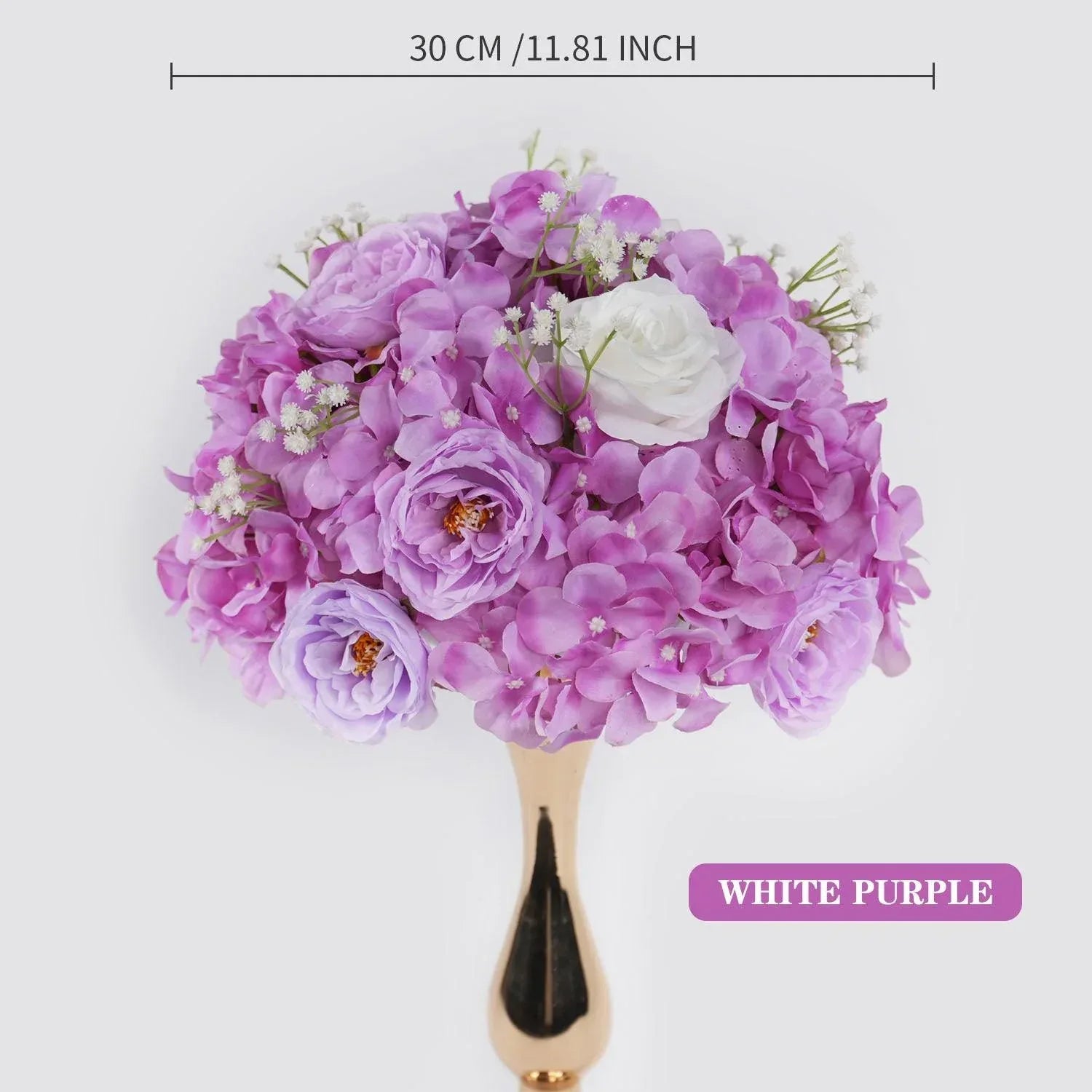 Uflower 30CM-35CM Artificial Flower Table Centerpiece Party Wedding Backdrop Decor MB80002-01 - Uflower