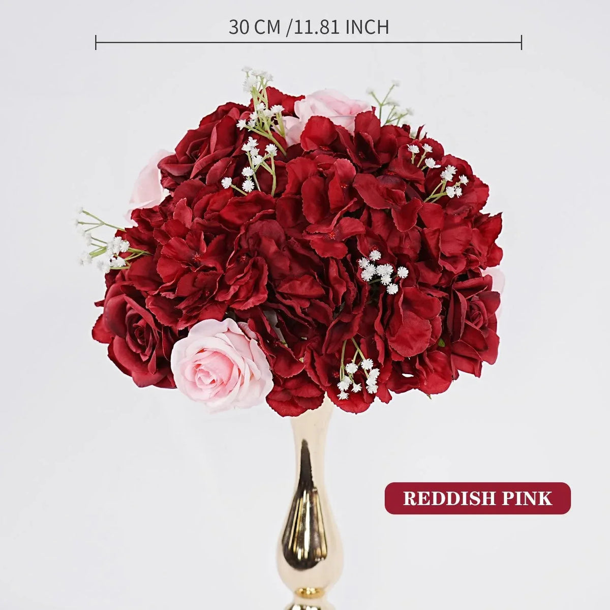 Uflower 30CM-35CM Artificial Flower Table Centerpiece Party Wedding Backdrop Decor MB80002-01 - Uflower