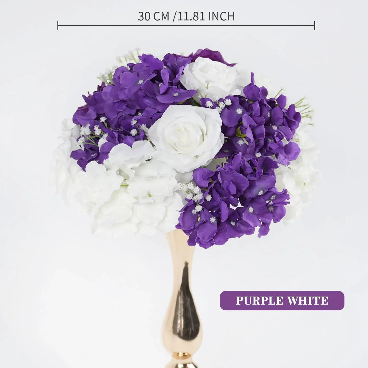 Uflower 30CM-35CM Artificial Flower Table Centerpiece Party Wedding Backdrop Decor MB80002-01 - Uflower