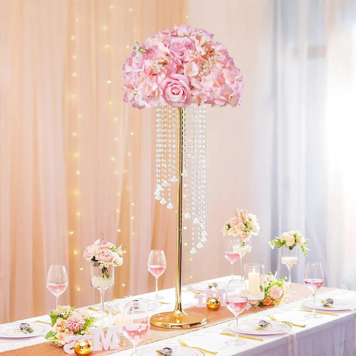 Uflower 30CM-35CM Artificial Flower Table Centerpiece Party Wedding Backdrop Decor MB80002-01 - Uflower