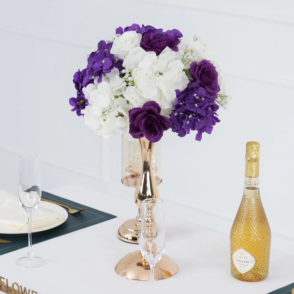 Uflower 30CM-35CM Artificial Flower Table Centerpiece Party Wedding Backdrop Decor MB80002-01 - Uflower