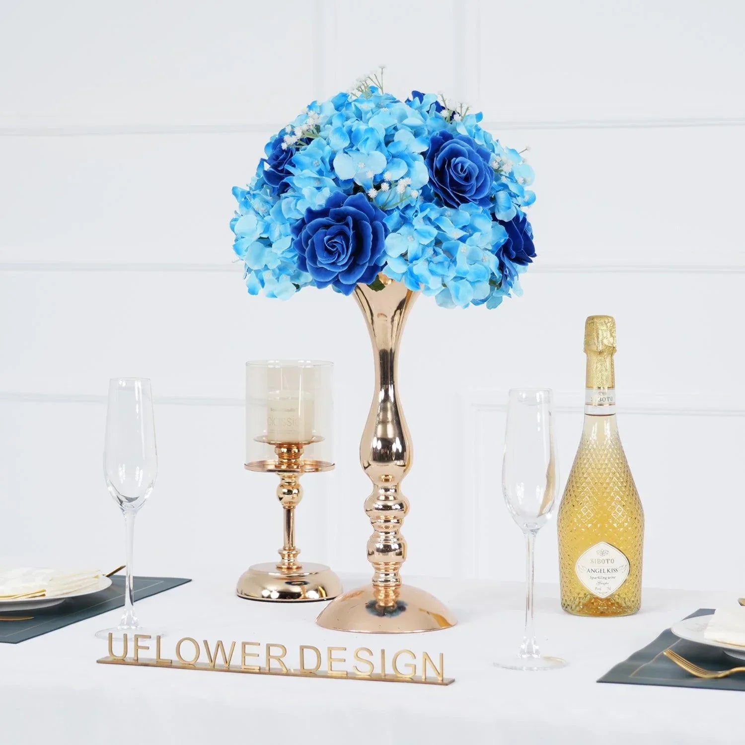 Uflower 30CM-35CM Artificial Flower Table Centerpiece Party Wedding Backdrop Decor MB80002-01 - Uflower