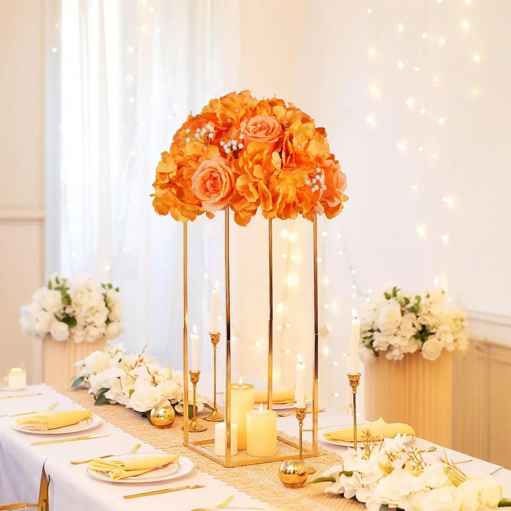 Uflower 30CM-35CM Artificial Flower Table Centerpiece Party Wedding Backdrop Decor MB80002-01 - Uflower