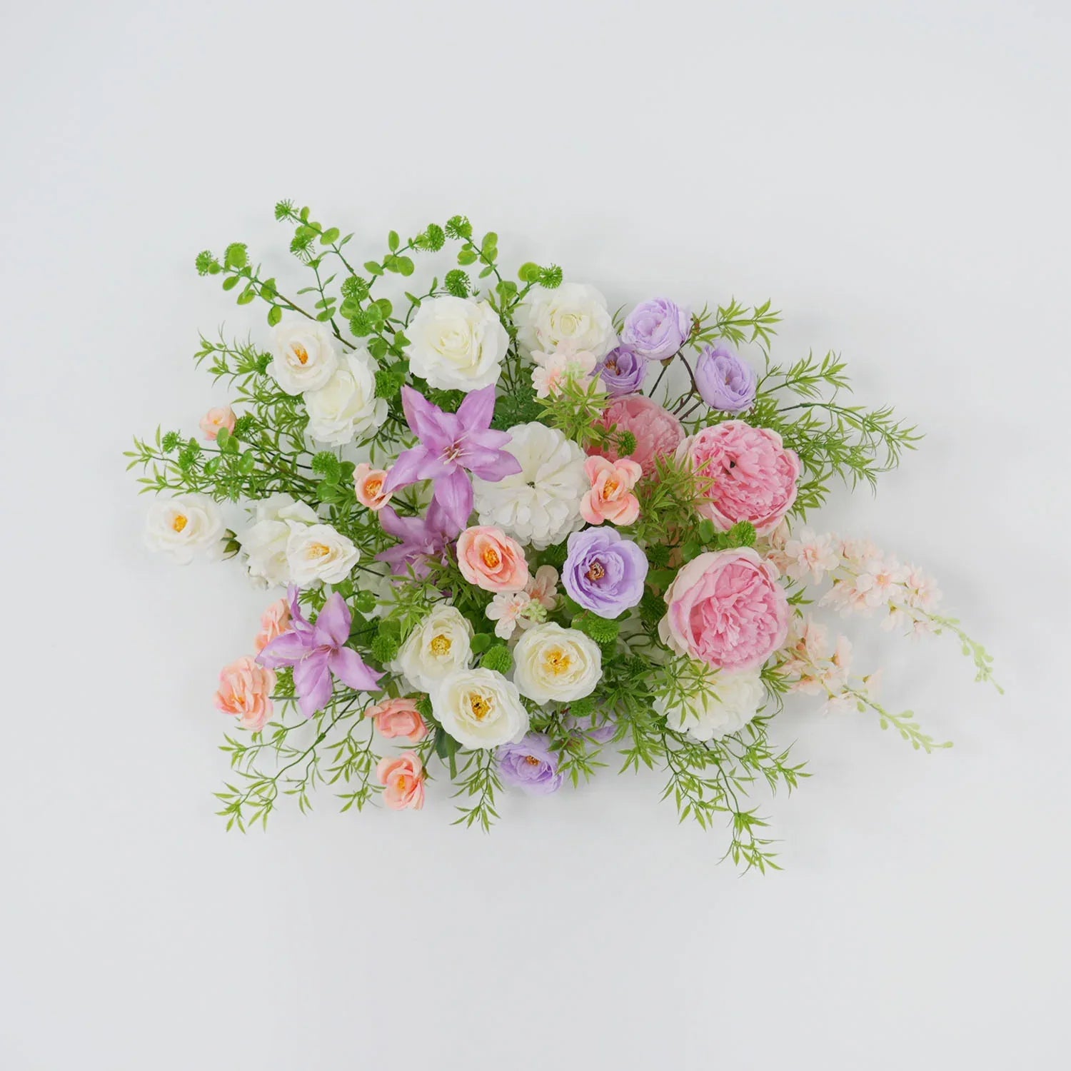 Uflower Artificial Purple Pink Wedding KT Backdrop Flower Row Decor SET80077 - Uflower