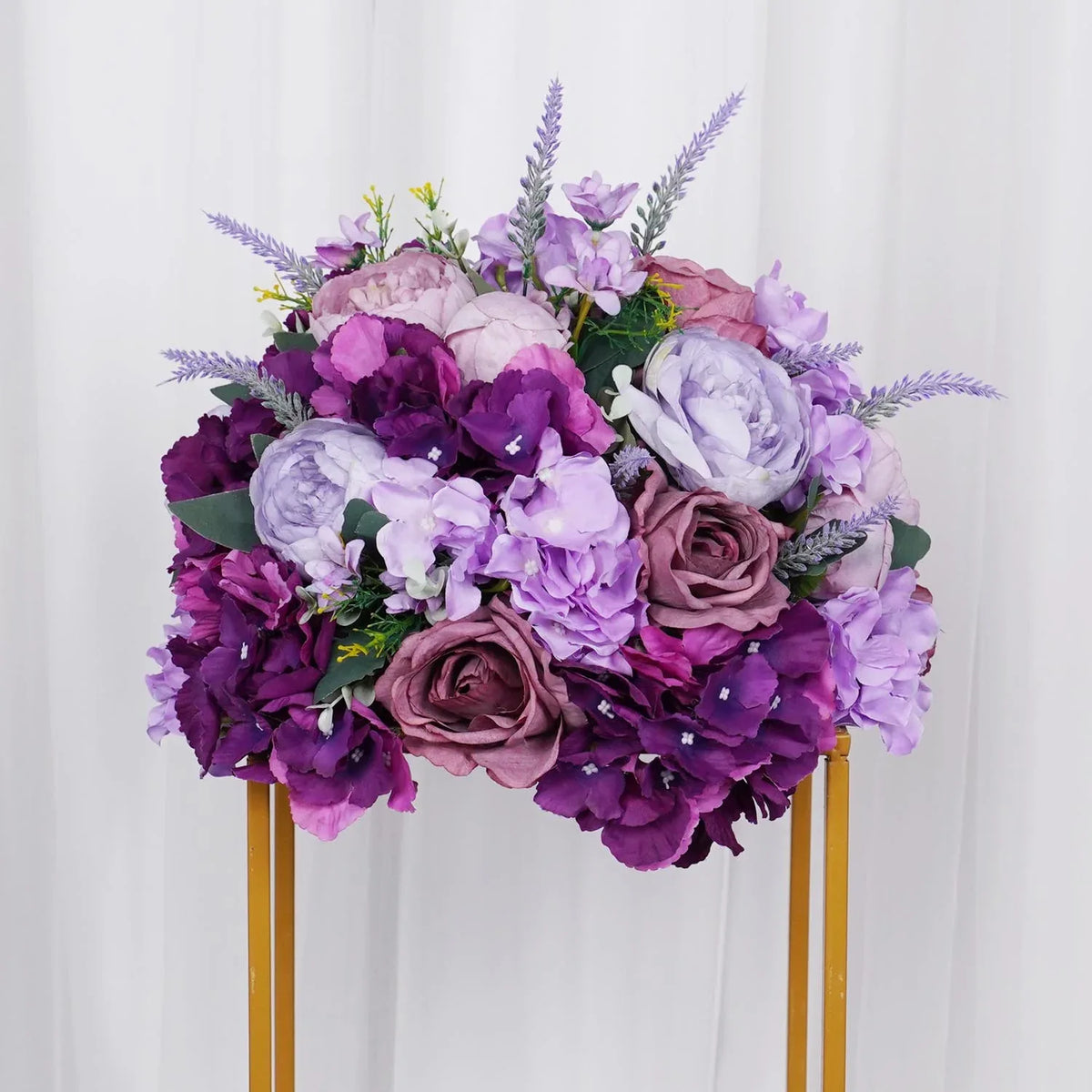 Uflower 35cm Artificial Purple Flower Table Centerpiece MB80028 - Uflower