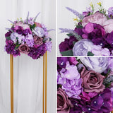Uflower 35cm Artificial Purple Flower Table Centerpiece MB80028 - Uflower