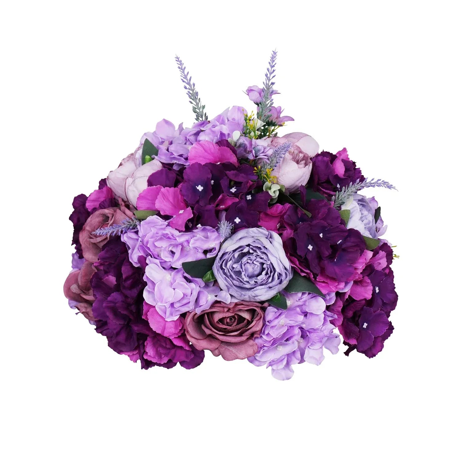 Uflower 35cm Artificial Purple Flower Table Centerpiece MB80028 - Uflower