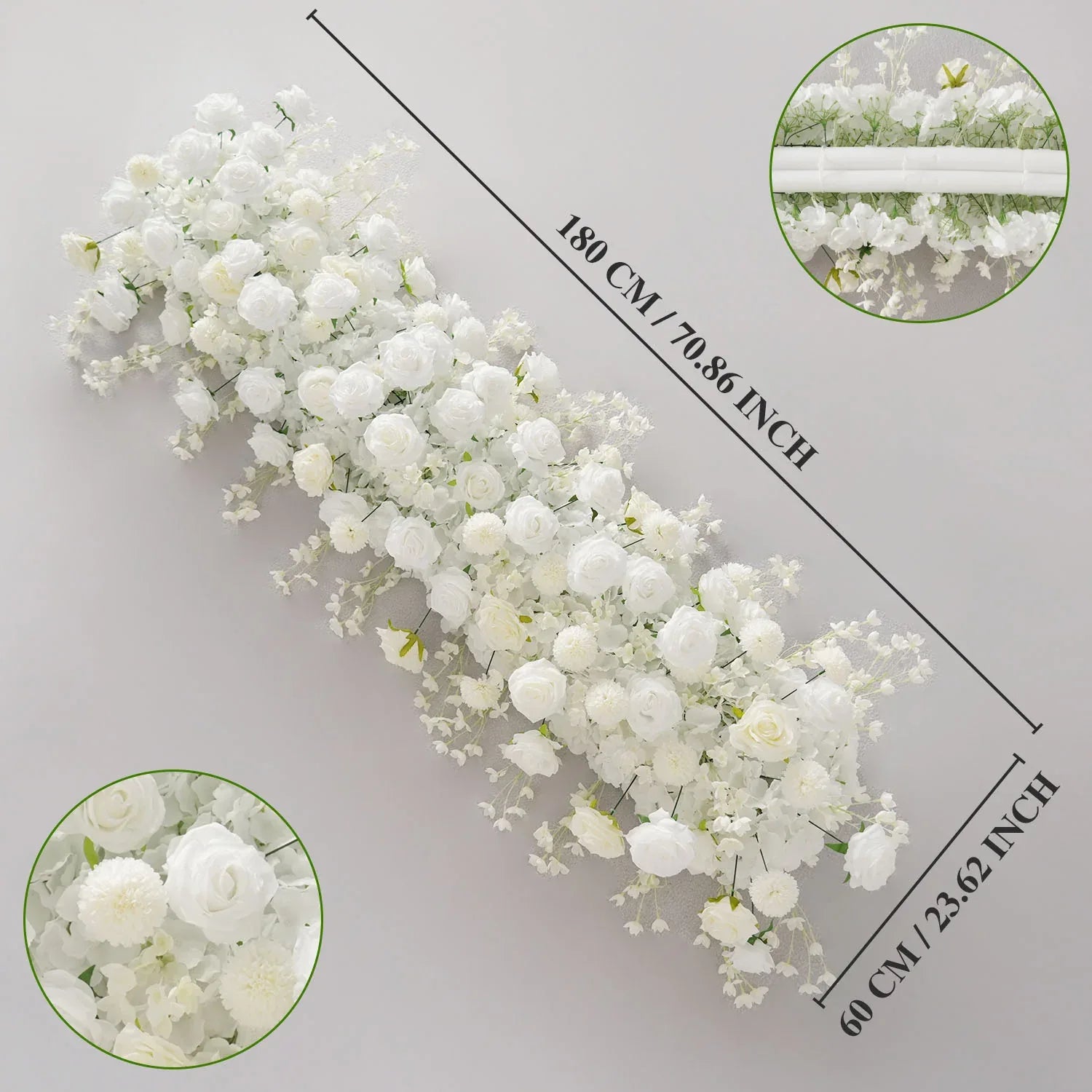 Uflower White Rose Floral Door Arch Wedding Party Backdrop Decoration SET80124 - Uflower