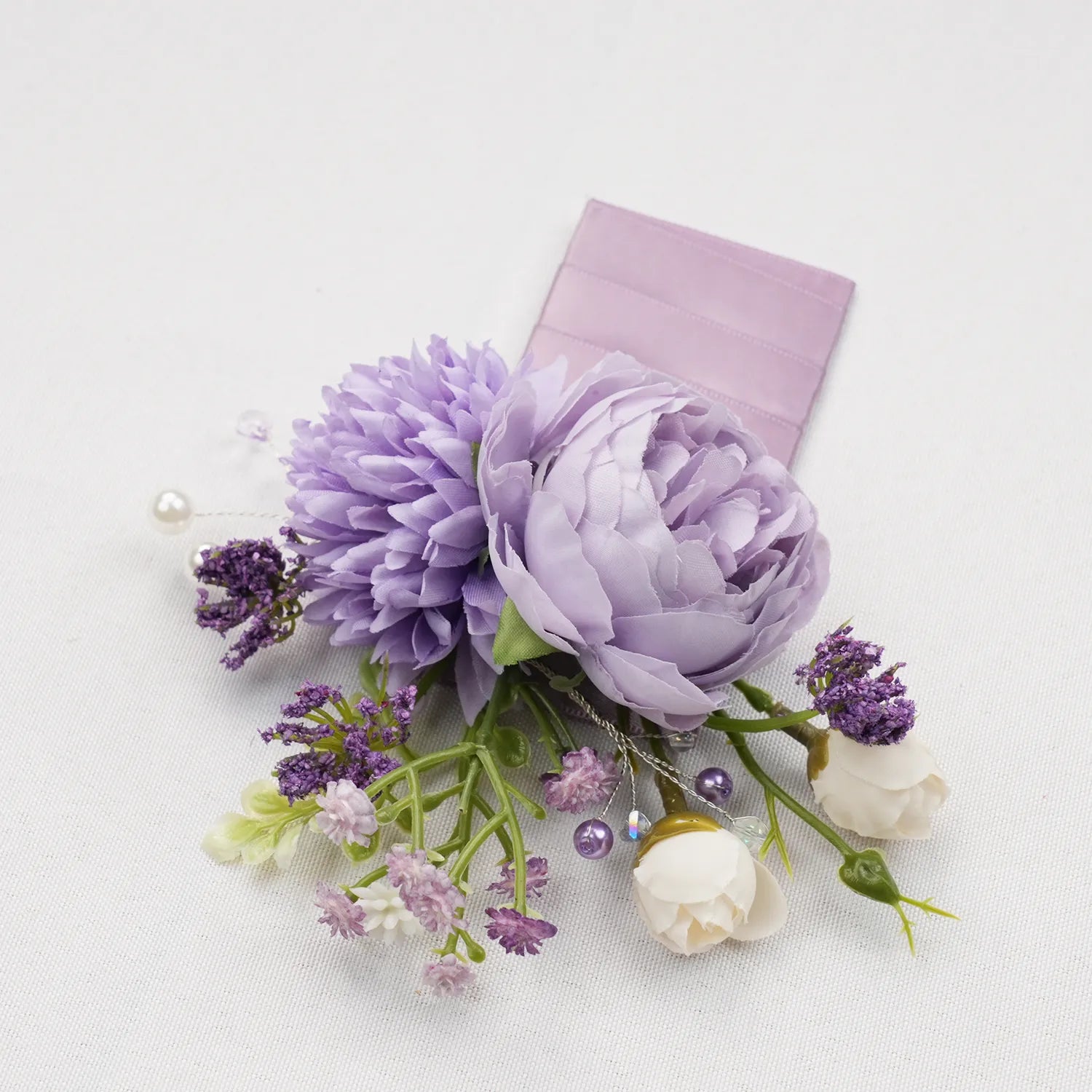 Uflower Boutonnieres in Lilac with Card MG80004-02*6