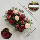 Uflower Artificial Red Rose Flower Row Wedding KT Backdrop Decor MC80124 - Uflower