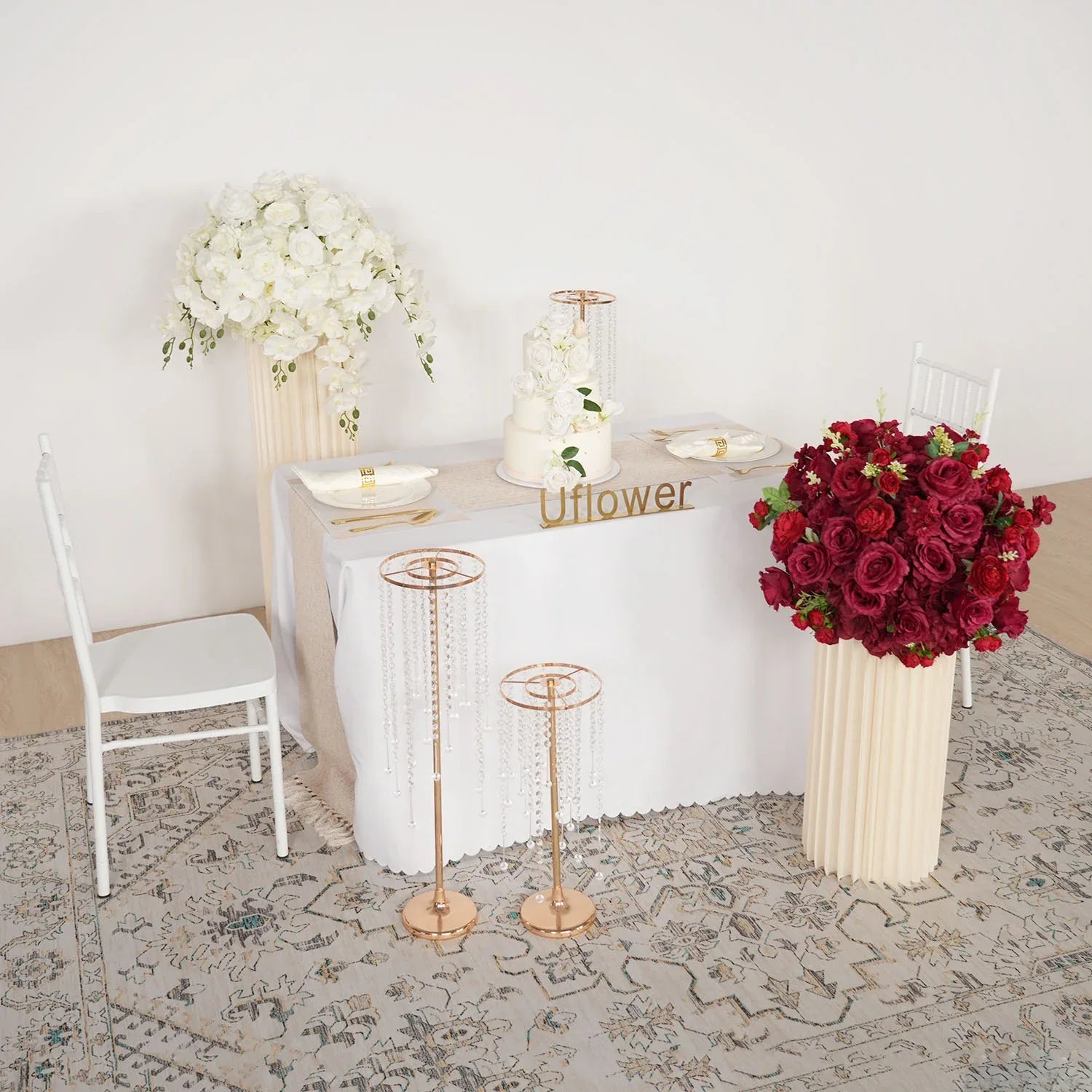 Uflower 50cm Wedding Table Centerpieces Flower Ball MB80052-01 - Uflower