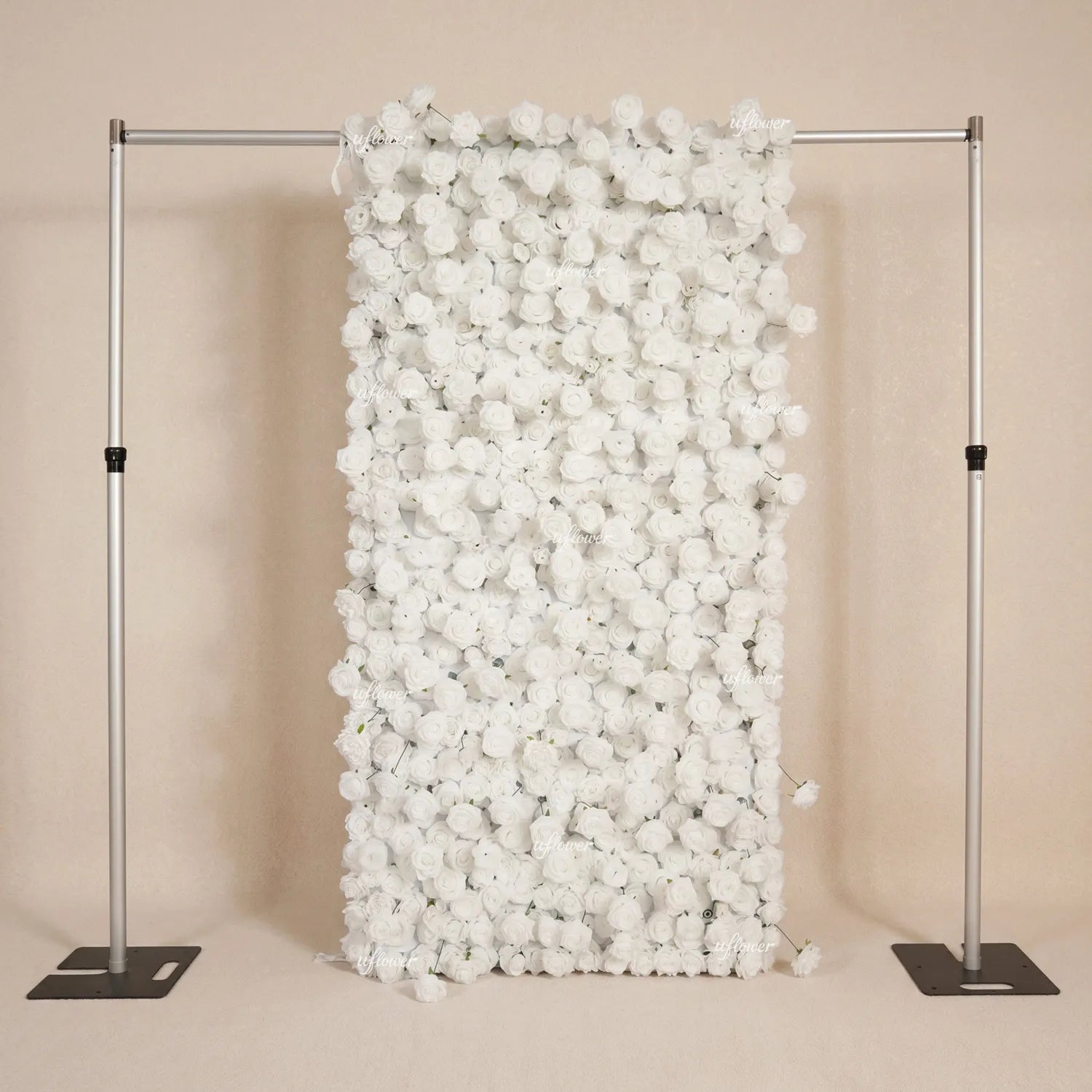 Uflower White Flower Wall Wedding Party Decoration & Event Backdrop SET80253-01