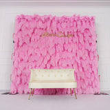 Uflower Artificial Pink 5D Flower Wall Wedding Backdrop Deco Birthday Party SET80088 - Uflower