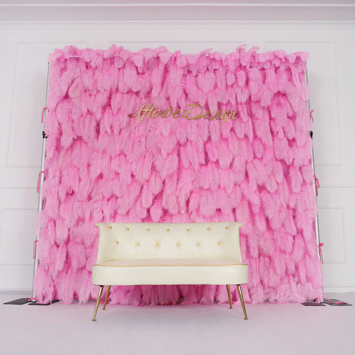 Uflower Artificial Pink 5D Flower Wall Wedding Backdrop Deco Birthday Party SET80088 - Uflower
