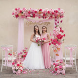 Décoration florale Uflower Rose Rose Arrangement Floral Toile de Fond de Mariage Accessoires Floraux SET80193