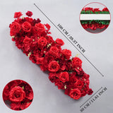 Uflower Artificial Red Rose Flower Row Sofa Table Runner Floor Flower Arrangement MC80126 - Uflower