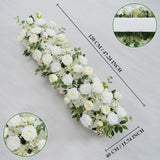 Uflower White Floral Arrangement Wedding Arch Backdrop Party Flower Row Decor MC80115-01