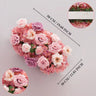 Uflower Purple Pink Floral Arrangement Wedding Party Backdrop Flower Row Decor SET80192 - Uflower