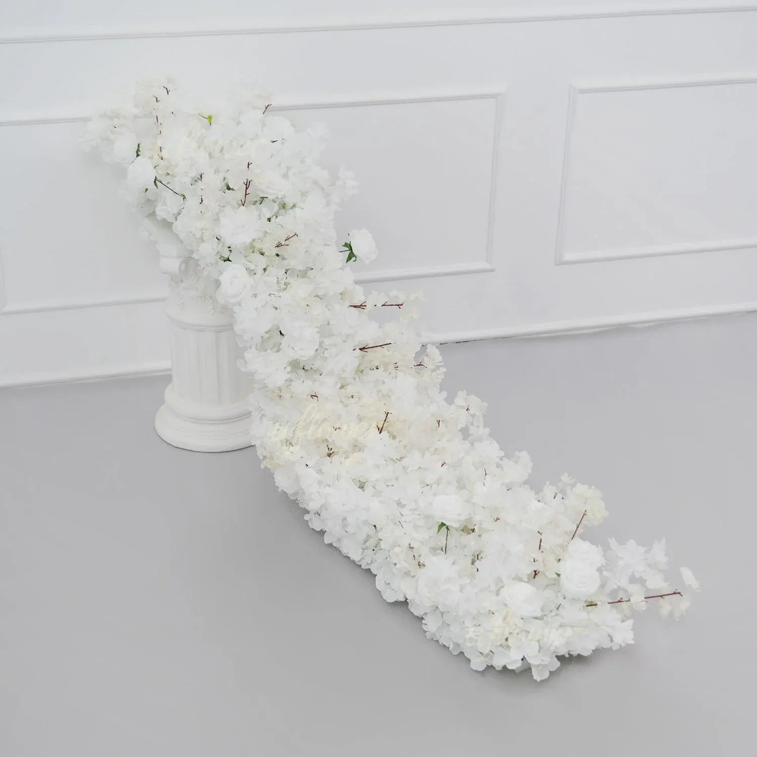 Uflower White Cherry Blossoms Wedding Background KT Board Decoration MC80205 - Uflower