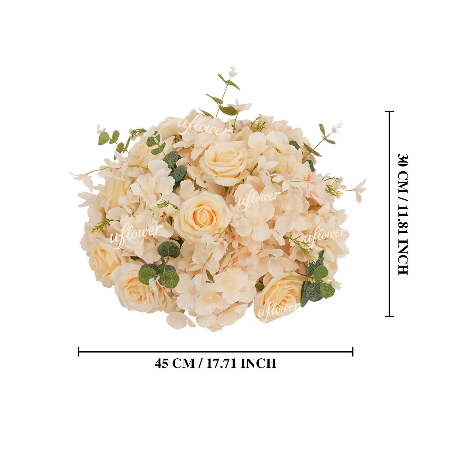 Uflower Rose Table Centerpieces Floral Ball Wedding Decor Flower Arrangement MB80098