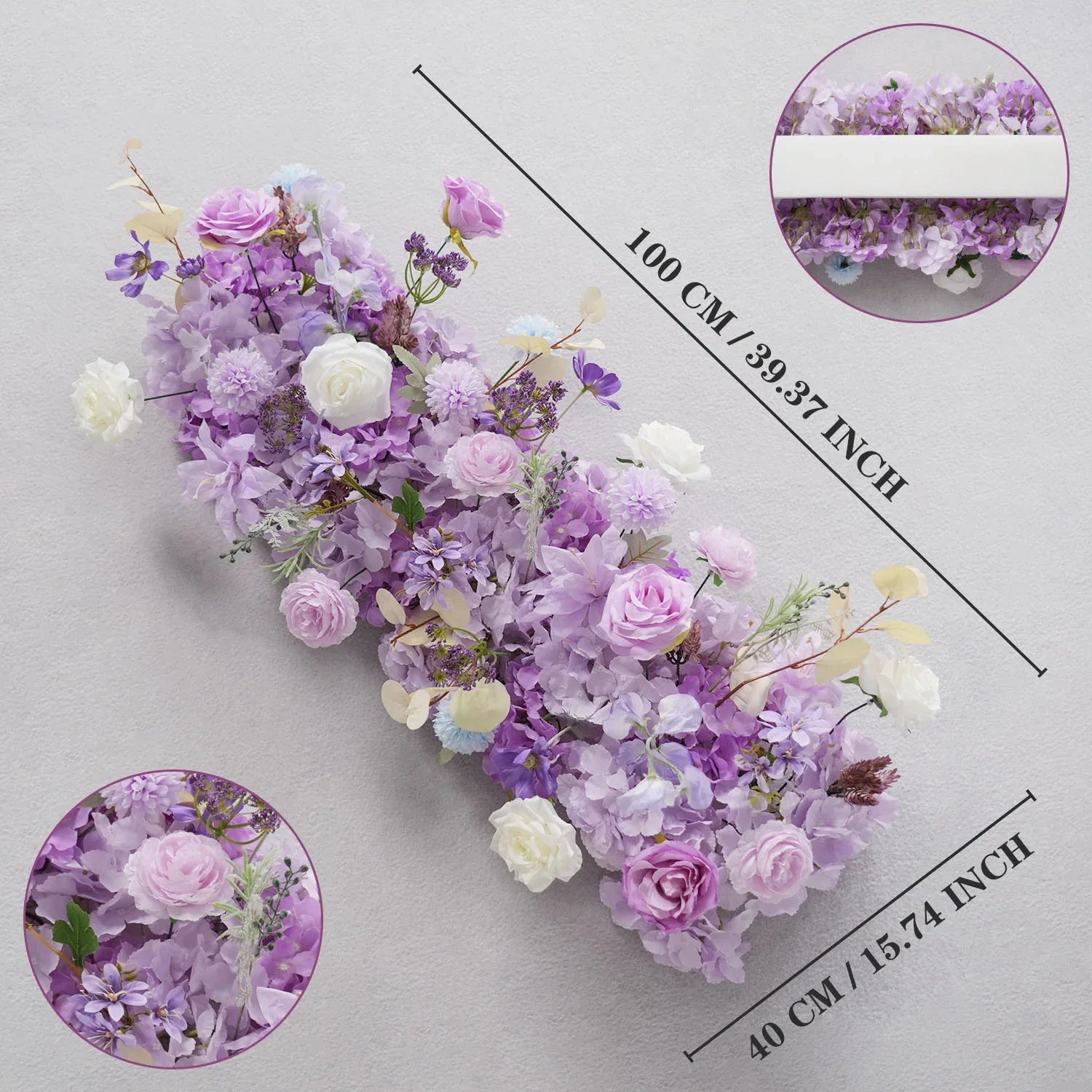 Uflower Purple Rose Floral Door Arch Wedding Party Backdrop Decoration MC80093 - Uflower