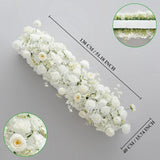 Uflower Pink White Rose Table Runner Sofa Floral Wedding Backdrop Decor SET80137 - Uflower