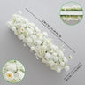 Uflower Pink White Rose Table Runner Sofa Floral Wedding Backdrop Decor SET80137 - Uflower