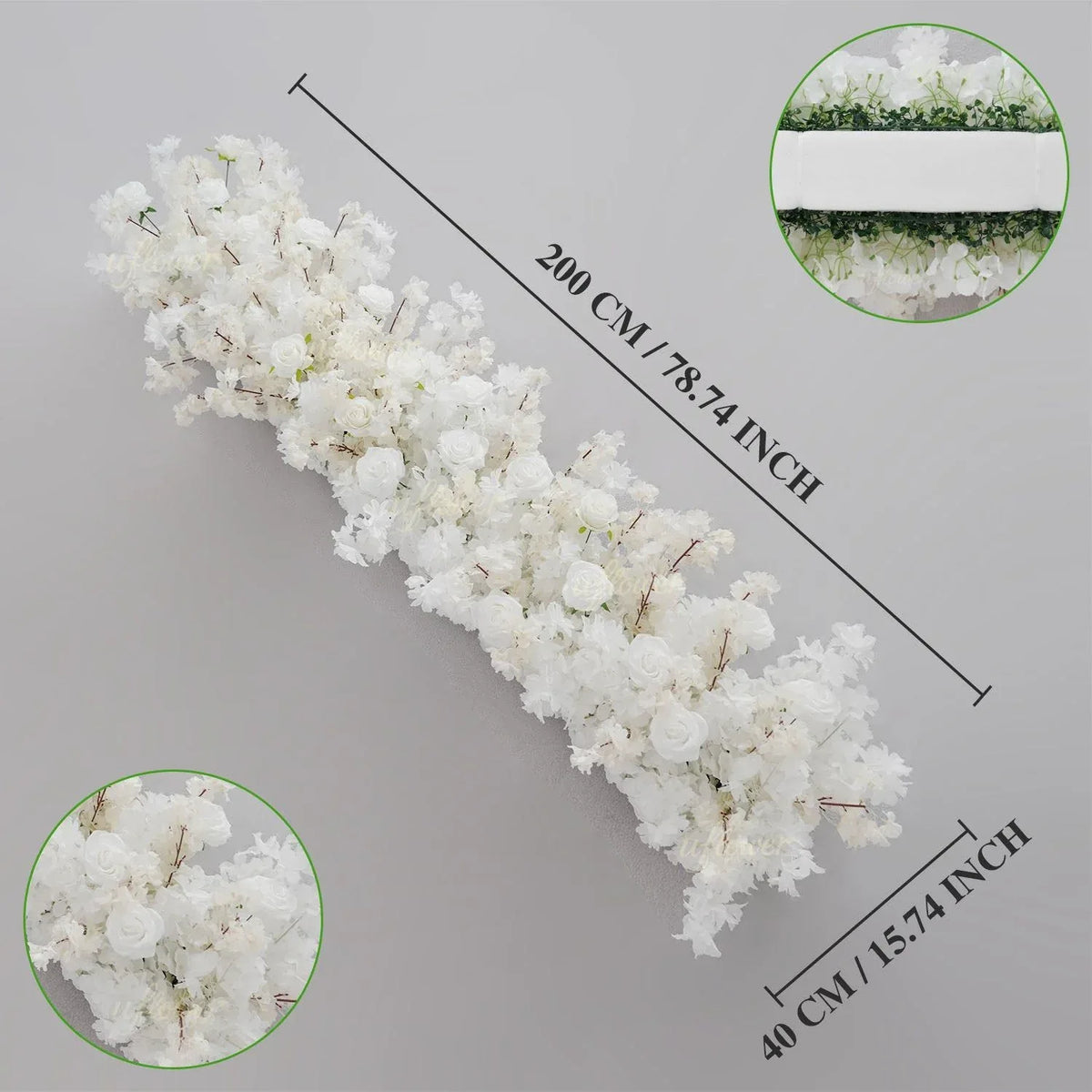 Uflower White Cherry Blossoms Wedding Background KT Board Decoration MC80205 - Uflower