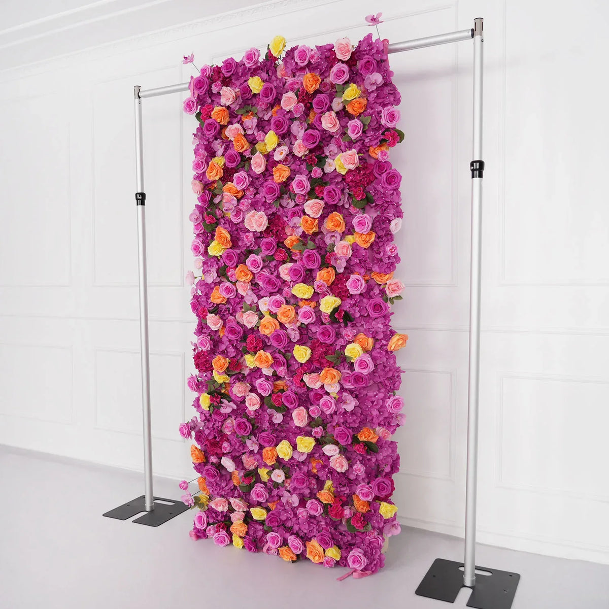 Uflower Flower Wall Hot Pink Orange Rose Floral Backdrop Wedding Party Proposal Decor Banquet Supplies SET80106 - Uflower