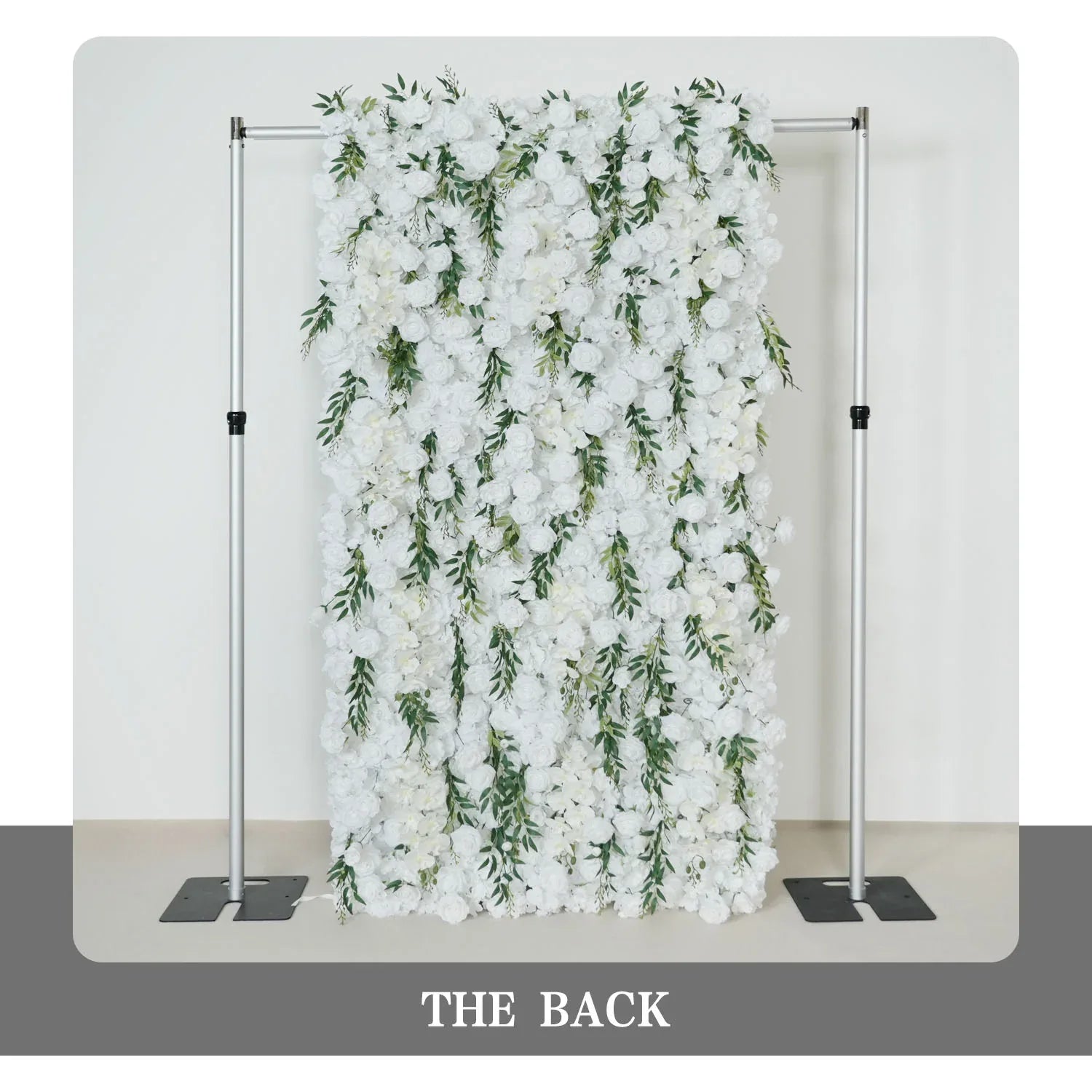 Uflower Artificial White Rose 5D Wedding Flower Wall SET80095 - Uflower