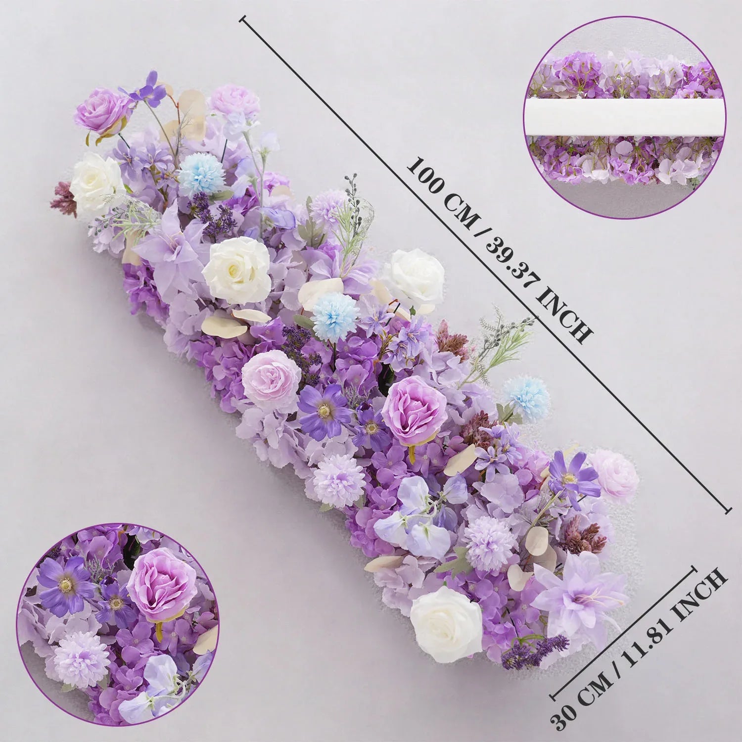 Uflower Purple Rose Floral Door Arch Wedding Party Backdrop Decoration MC80093 - Uflower