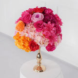 Uflower Artificial Orange Red Wedding KT Background Decor Flower Row SET80050 - Uflower