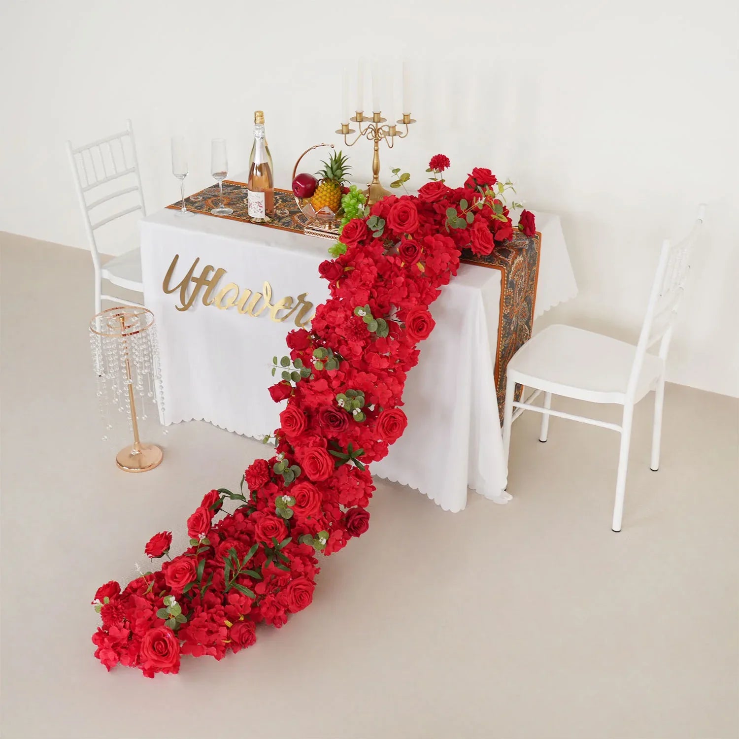 Uflower Artificial Flower Row Sofa Table Runner Floor Flower Arrangement MC80107 - Uflower