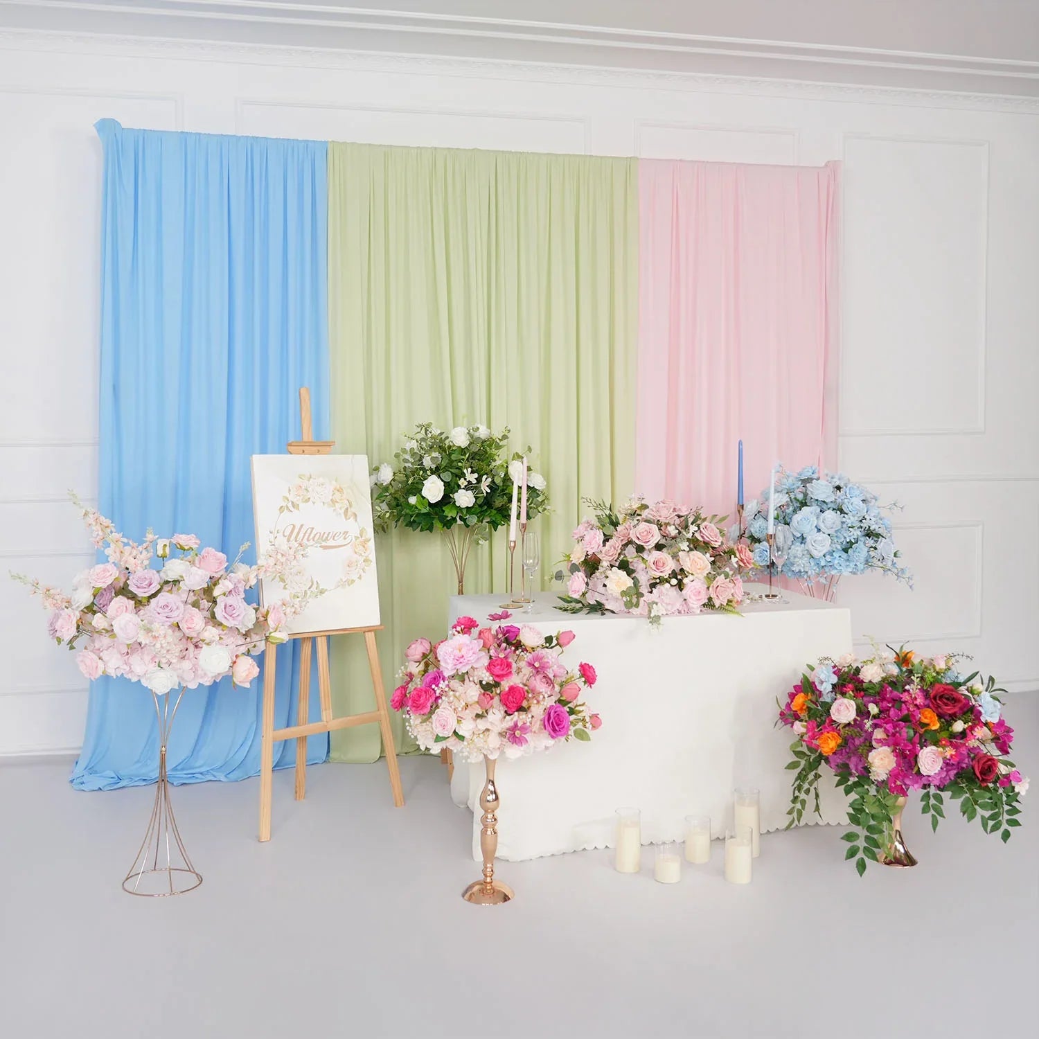 Uflower Table Centerpieces Floral Ball Wedding Decor Flower Arrangement MB80071 - Uflower