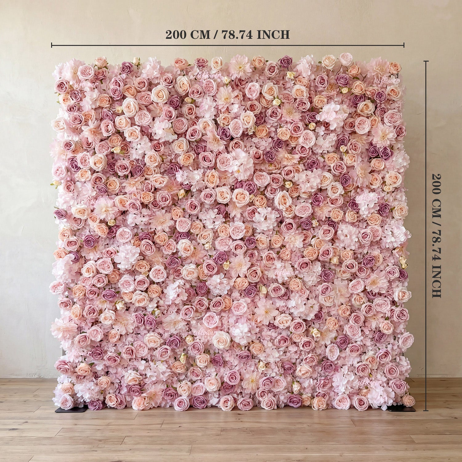 UflowerBlush Rose Flower Wall Backdrop Wedding Party Decoration SET80093-01