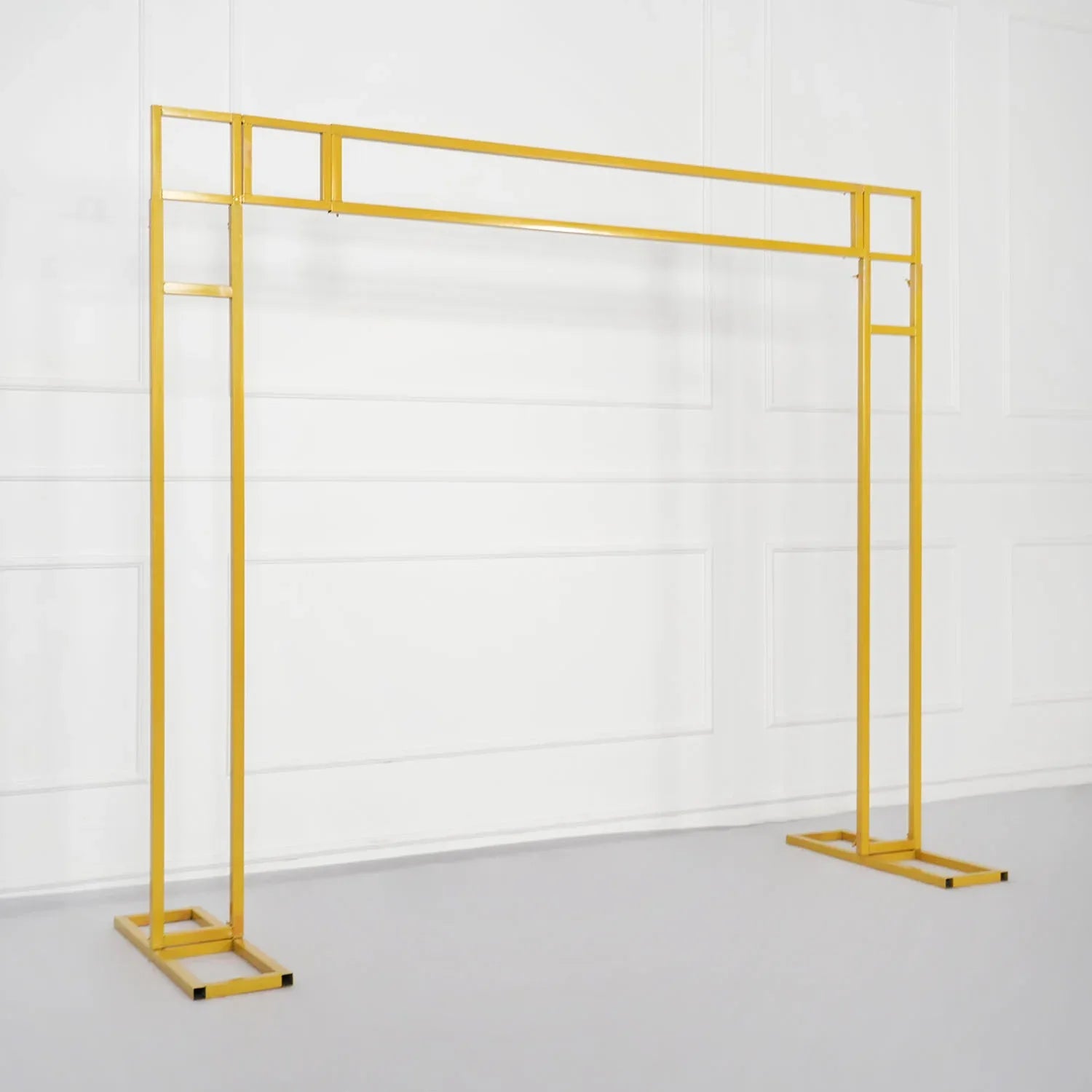 Uflower White Gold Retractable Flower Stand Adjustable Wedding Stage Background Shelf MSD80002 - Uflower